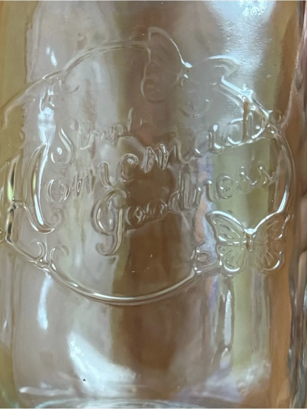 NWT The Pioneer Woman Clear Mason Jars with Red Gingham Lid and Striped Straw